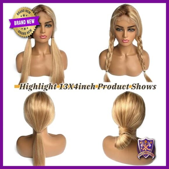 13x4 Lace Front Human Hair Wig Pre Plucked Glueless 150% Density